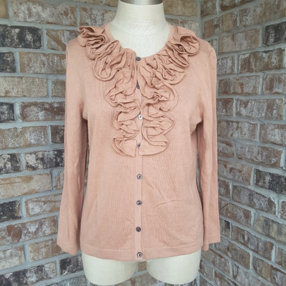 NWT Jones Wear Ruffle Sweater sz made gime